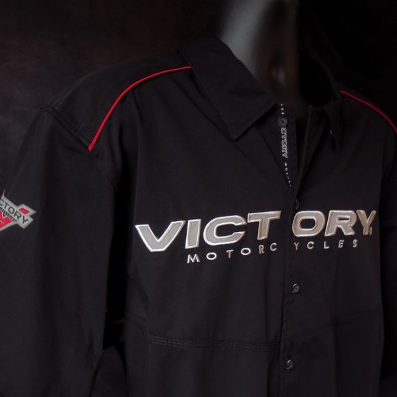Victory Motorcycles Black Icon camp shirt (XL) NEW! 🇺🇸 - Picture 10 of 11